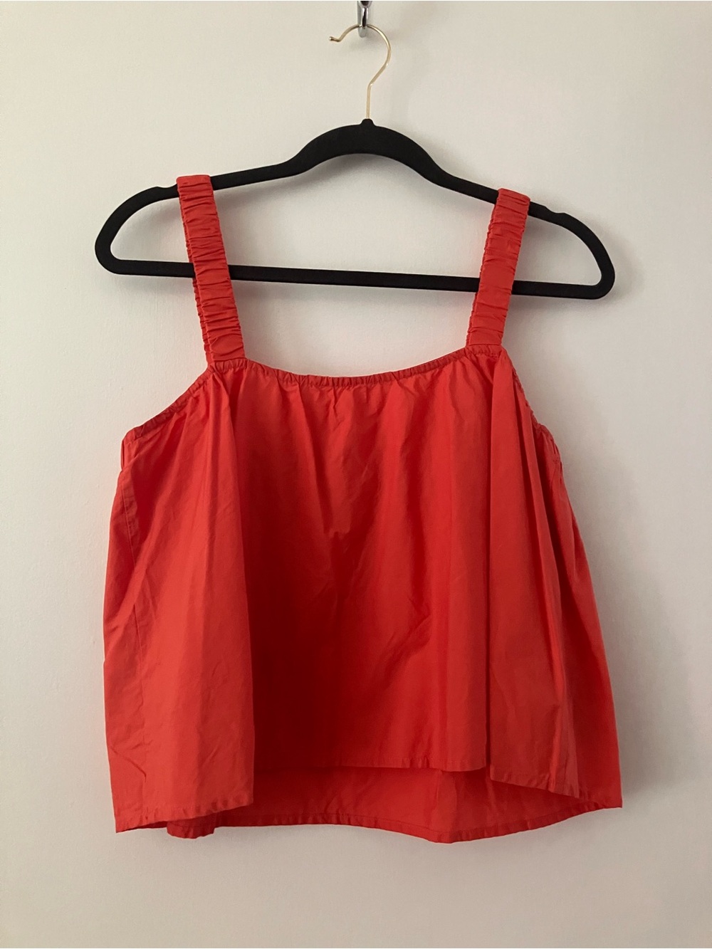 MANGO- Bright orange cotton loose fitting tank